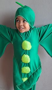 Kids Costumes to Hire - Pea bib & onesie - CHILD